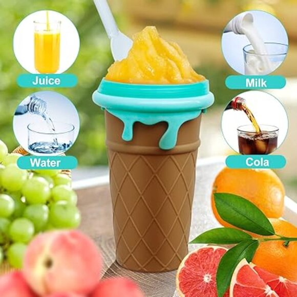 500ml Silicone Slushie Cup Quick Frozen Magic Slushy Cup for Milk Shake, Juice - Picture 2 of 9
